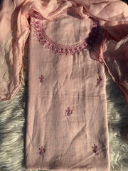 Baby Pink - Hand Embroidered 2P