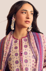 BZ 12 - Bonanza Unstitched Lawn Printed 3P