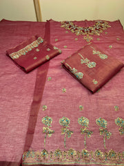 Rust Plum - Hand Embroidered 2P