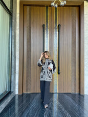 Black Embroidered sewing Spot