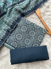 BSK2 - Bin Saeed Unstitched 3 Piece Khaddar