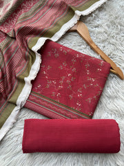 SA69 - Safina Printed Khaddar Jacquard 3P