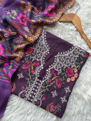 CH70 - Charizma Unstitched Embroidered Winter 3P