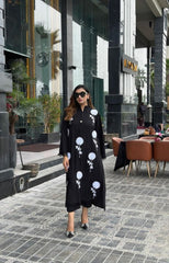 Flower embroidered two pc