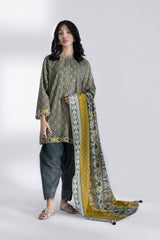 SP 12 - Unstitched Printed Lawn 3P