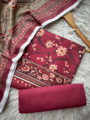 SA19 - Safina Printed Khaddar Jacquard 3P