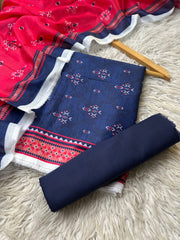 MH5 - Mahnaz Unstitched 3Piece Lawn