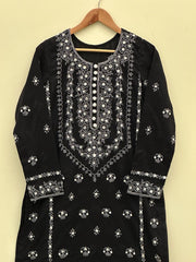 Unstitched | Black Stone - Hand Embroidered Shirt
