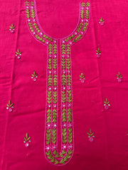 Reddish Pink Mirror Work - Kayseria Embroidered 2P
