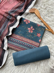 SA50 - Safina Printed Khaddar Jacquard 3P