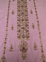 Mauve - Hand Embroidered Festive 3P
