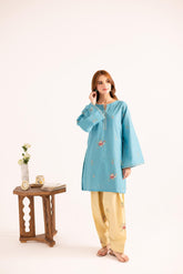 2PC Summer Embroidered Dress - 1132