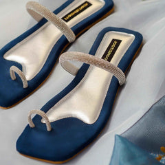 Sapphire Diamanté Slides - Jooti Shooti