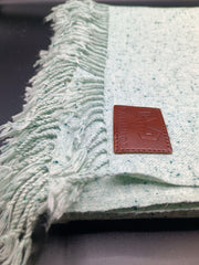 Premium Quality White Dotted Woolen Blend Shawl