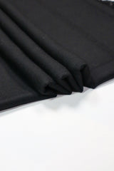 Premium Quality Plain Double Fiber Black Pure Woolen