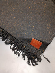 Premium Quality Black Orange Dotted Woolen Blend Shawl