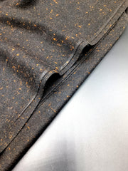 Premium Quality Black Orange Dotted Woolen Blend Shawl