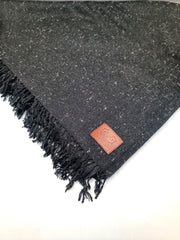 Premium Quality Black White Dotted Woolen Blend Shawl