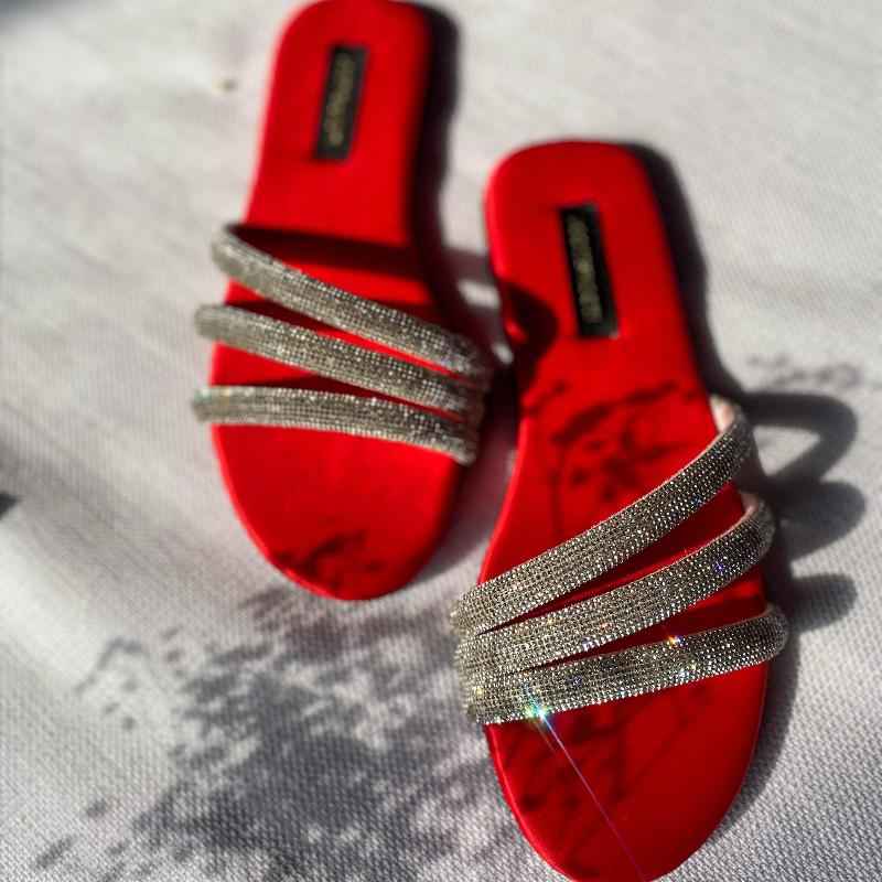 Red Lovestruck Slides - Jooti Shooti