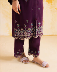 2PC LUXURY EMBROIDERED DRESS - 1100