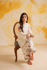 2PC Embroidered Dress - 1115