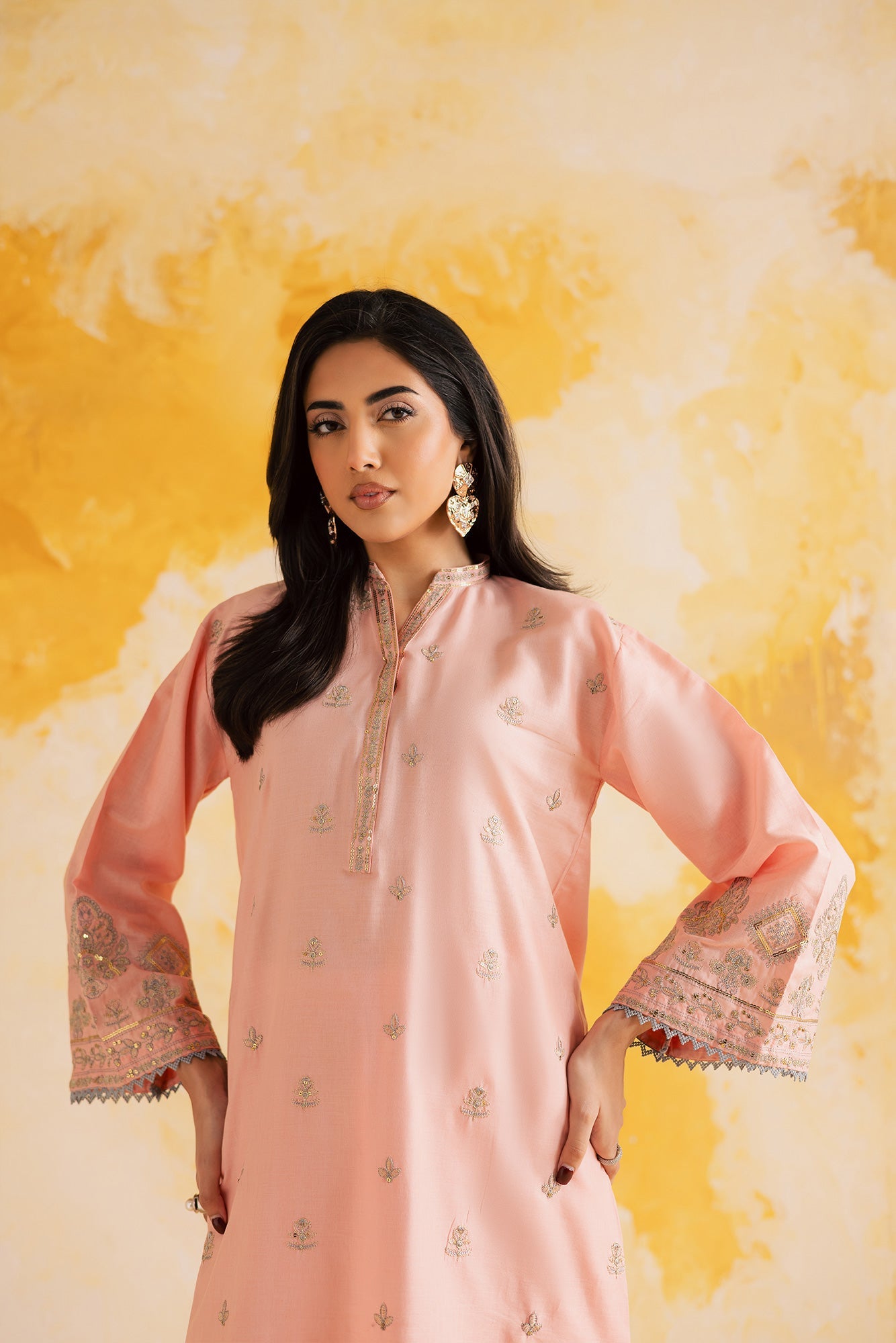 2PC LUXURY EMBROIDERED DRESS - 1109