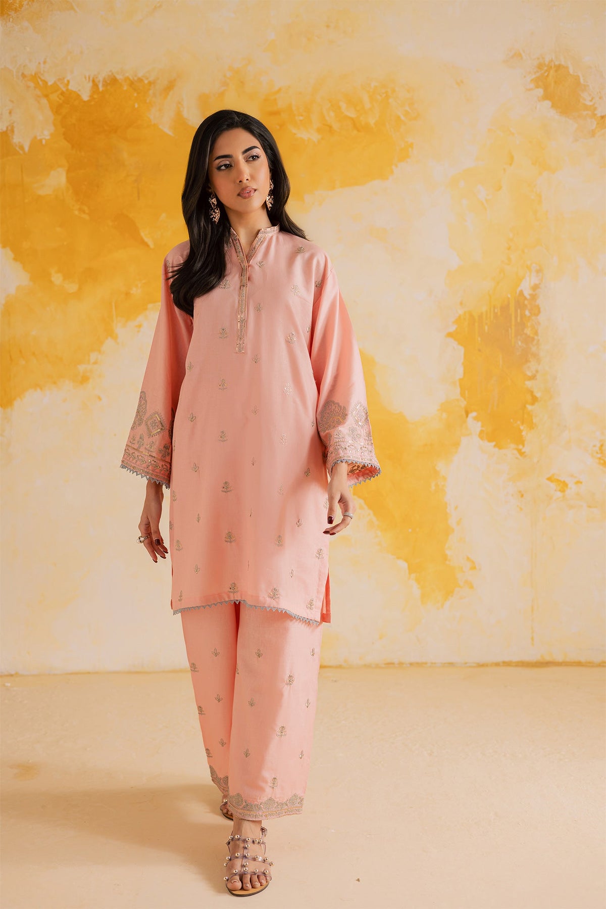 2PC LUXURY EMBROIDERED DRESS - 1109