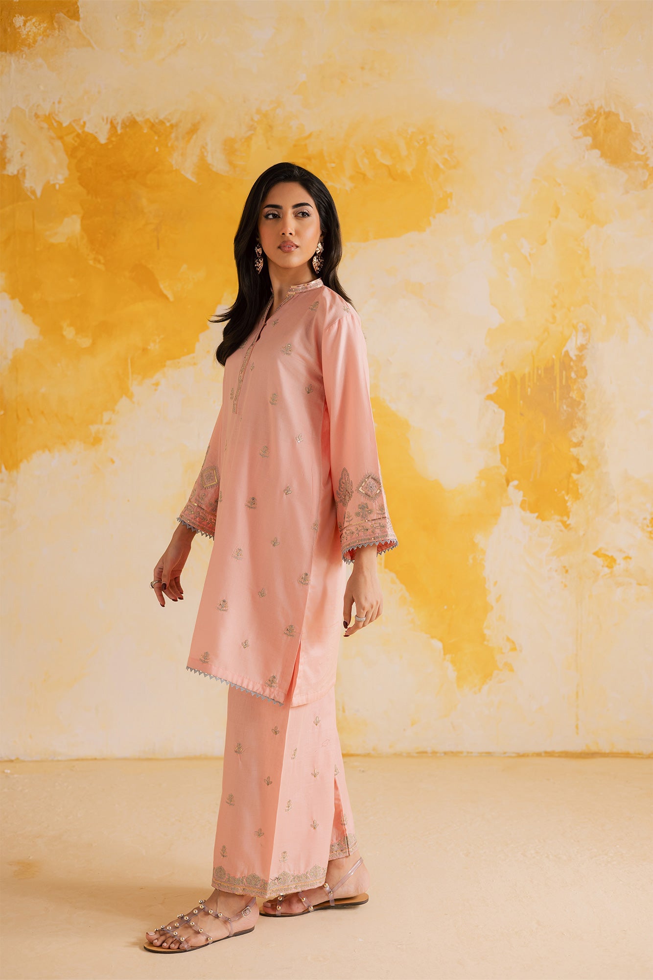2PC LUXURY EMBROIDERED DRESS - 1109