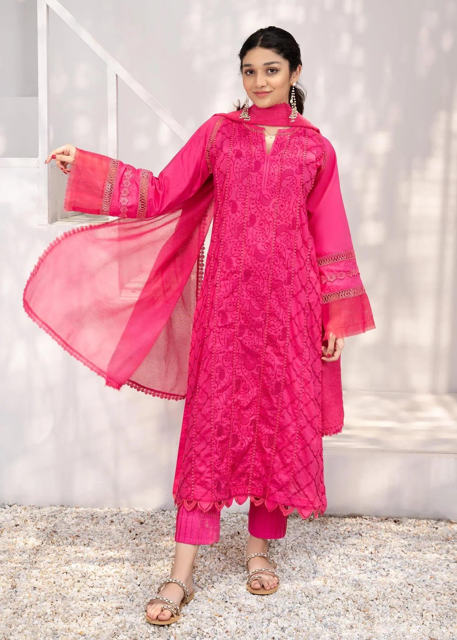 Rosa-Hania - 3Pc Embroidered