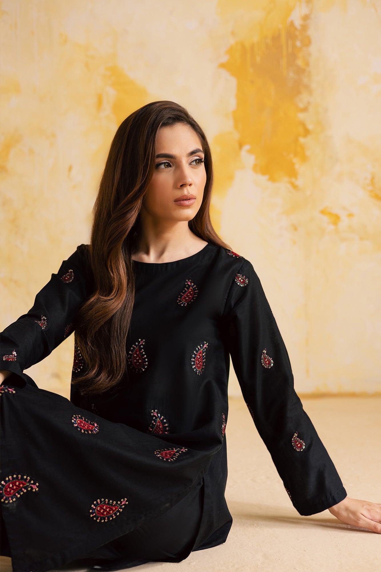 2PC LUXURY EMBROIDERED DRESS - 1104