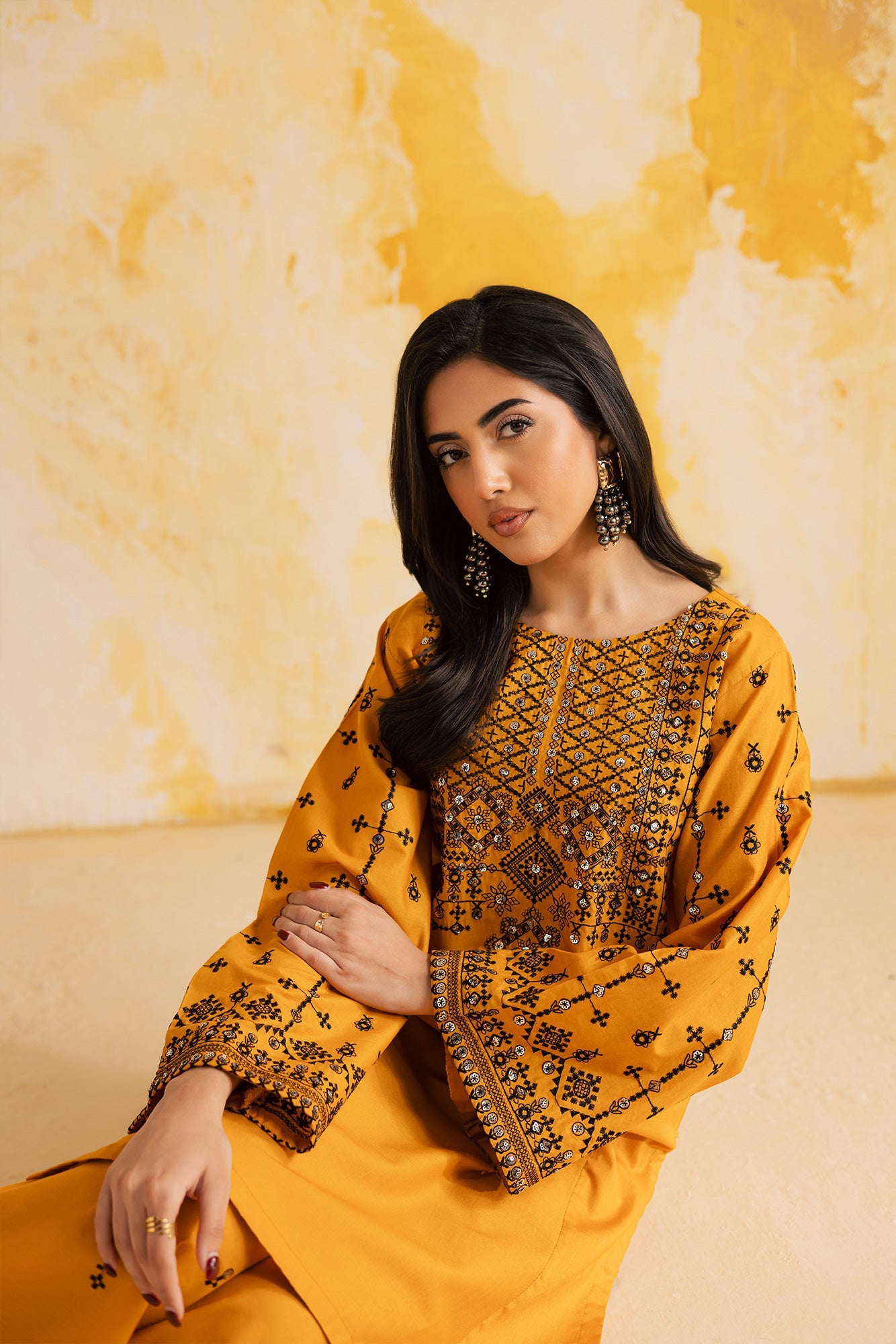 2PC LUXURY EMBROIDERED DRESS - 1117