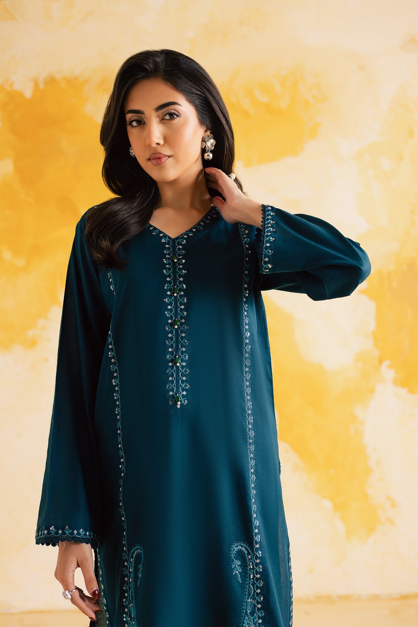 2PC LUXURY EMBROIDERED DRESS - 1106