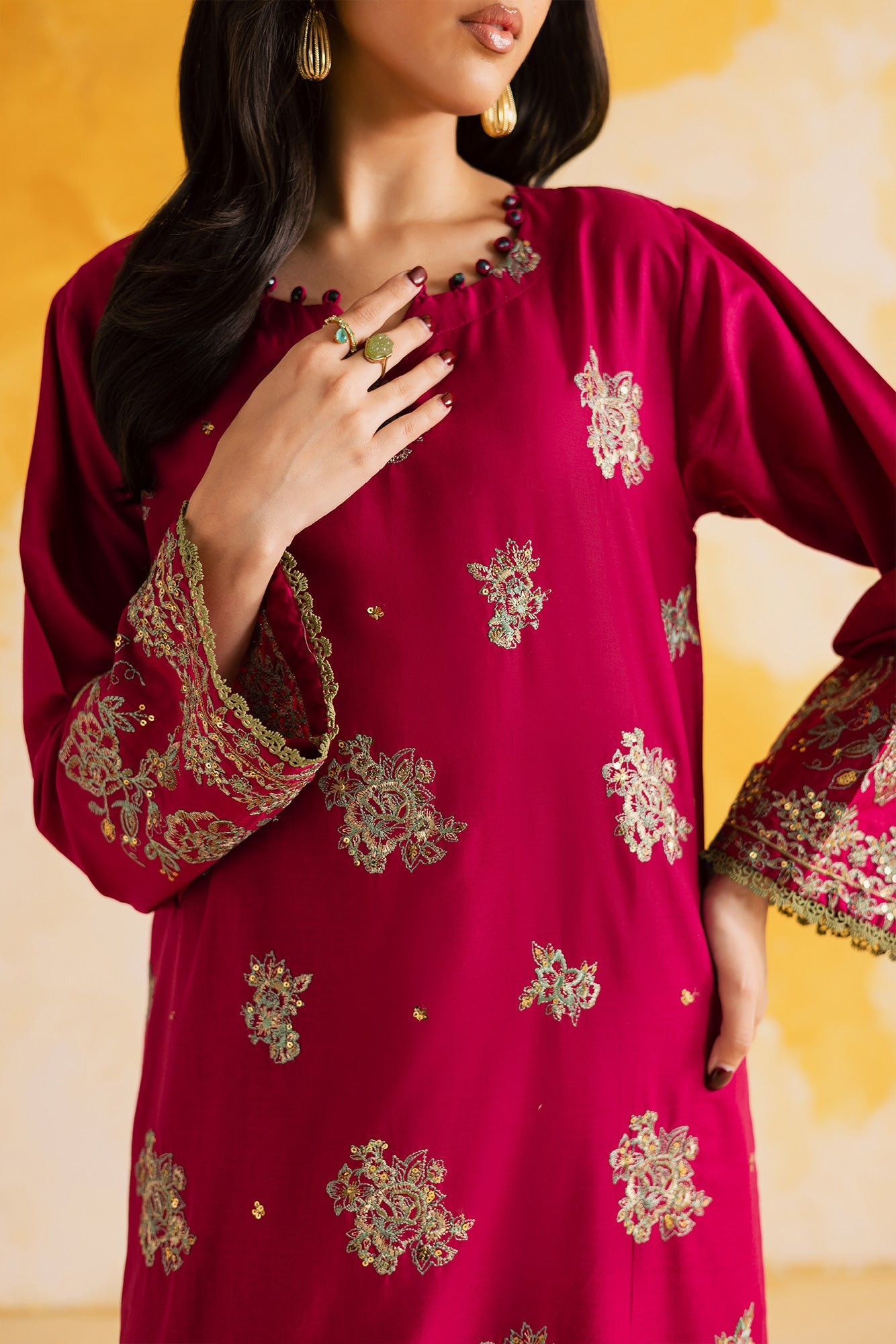 2PC LUXURY EMBROIDERED DRESS - 1110
