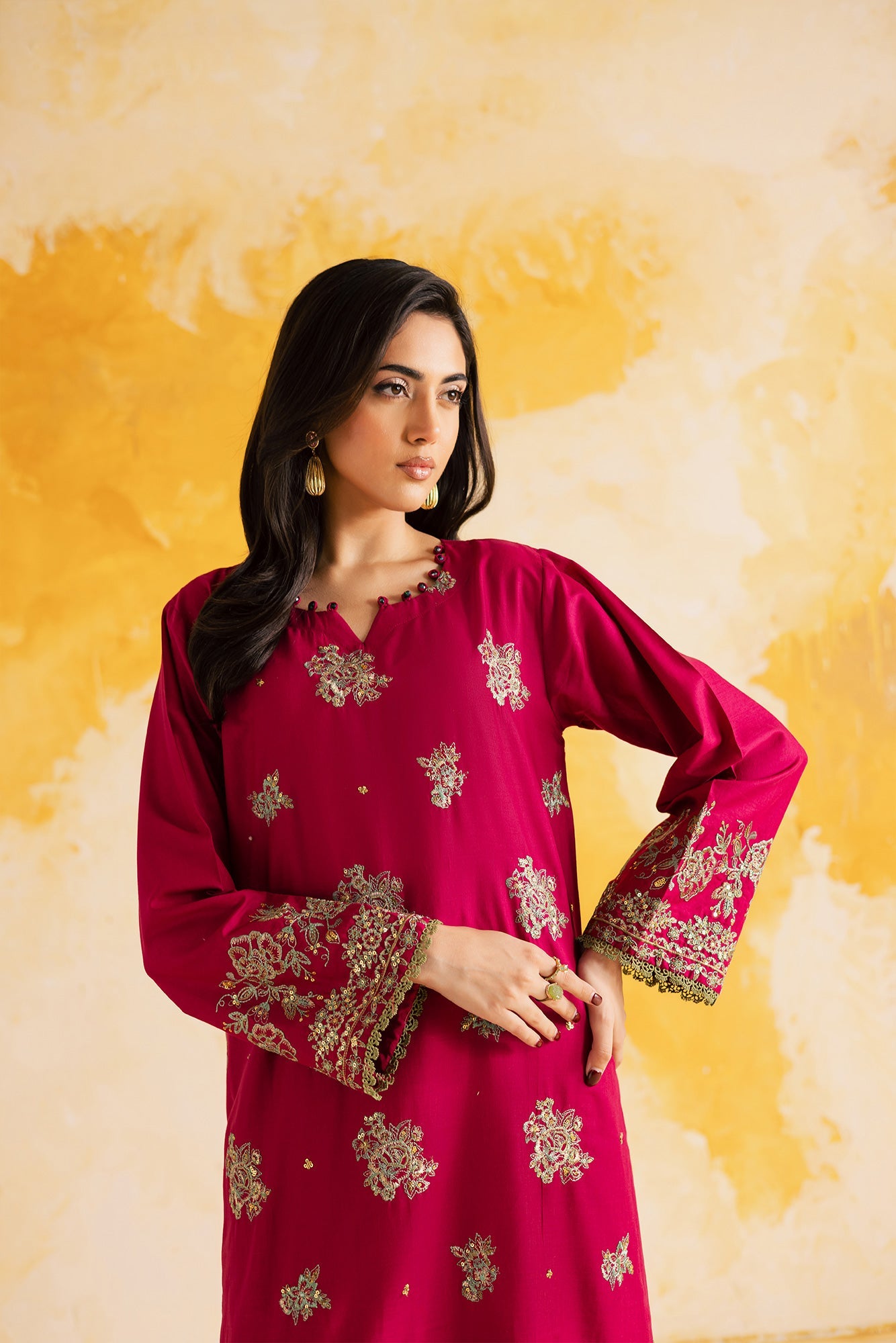 2PC LUXURY EMBROIDERED DRESS - 1110