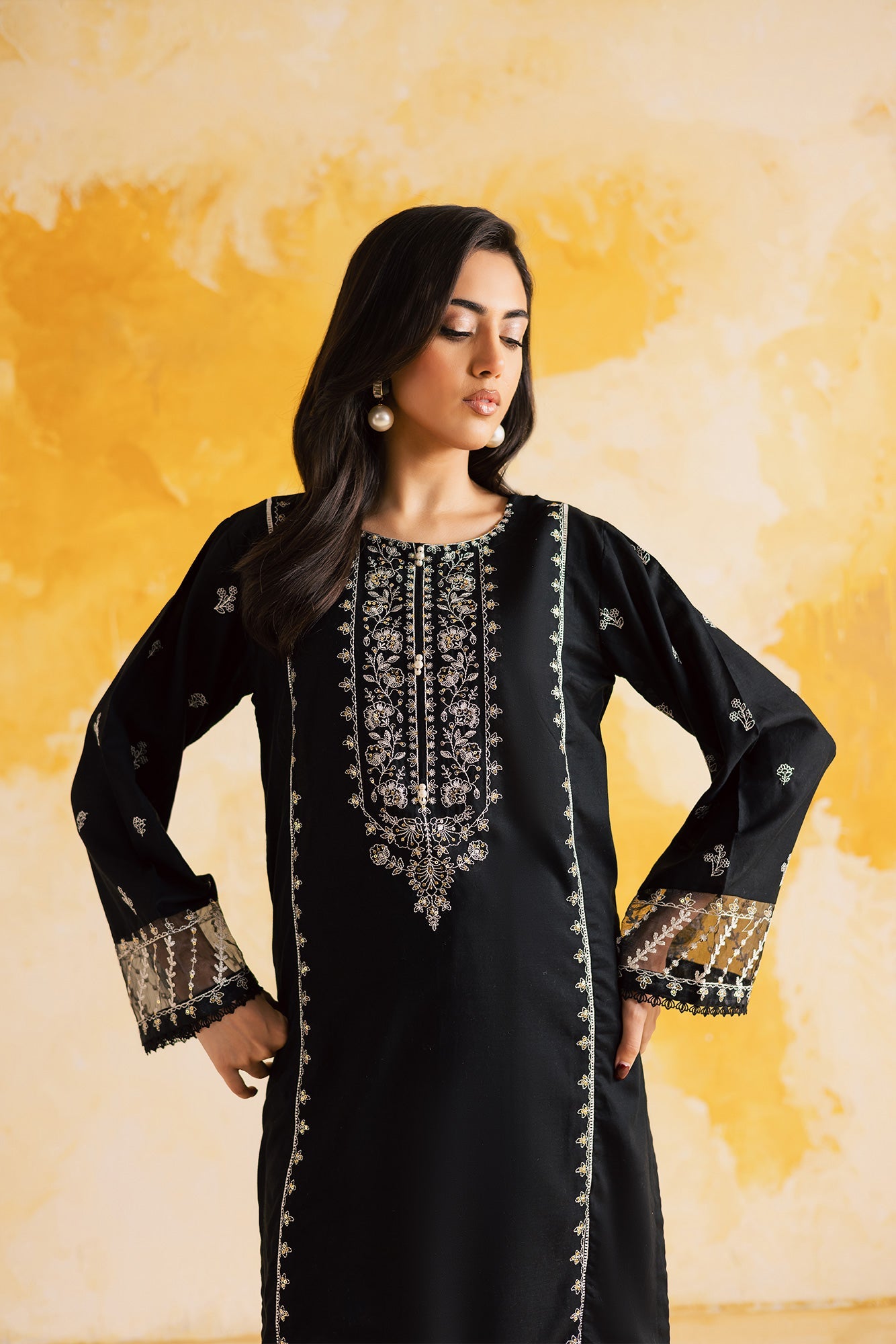 2PC LUXURY EMBROIDERED DRESS - 1103