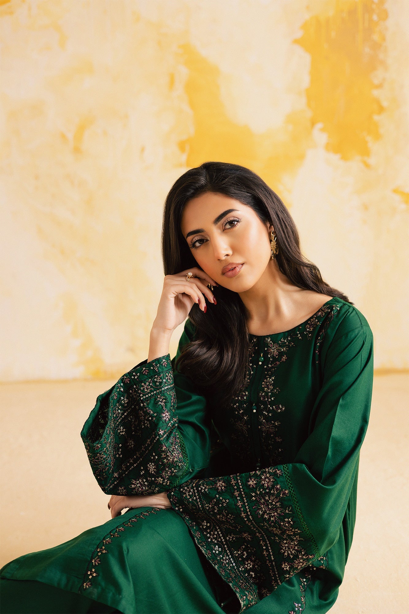 2PC LUXURY EMBROIDERED DRESS - 1114