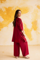 2PC Summer Luxury Embroidered Dress - 1107