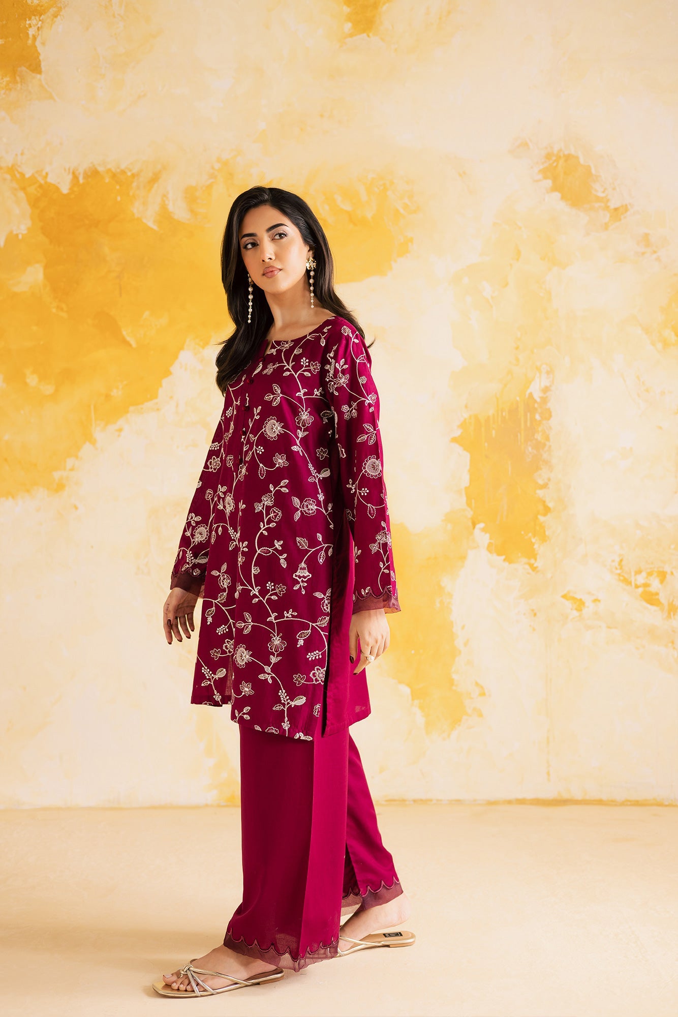 2PC LUXURY EMBROIDERED DRESS - 1112