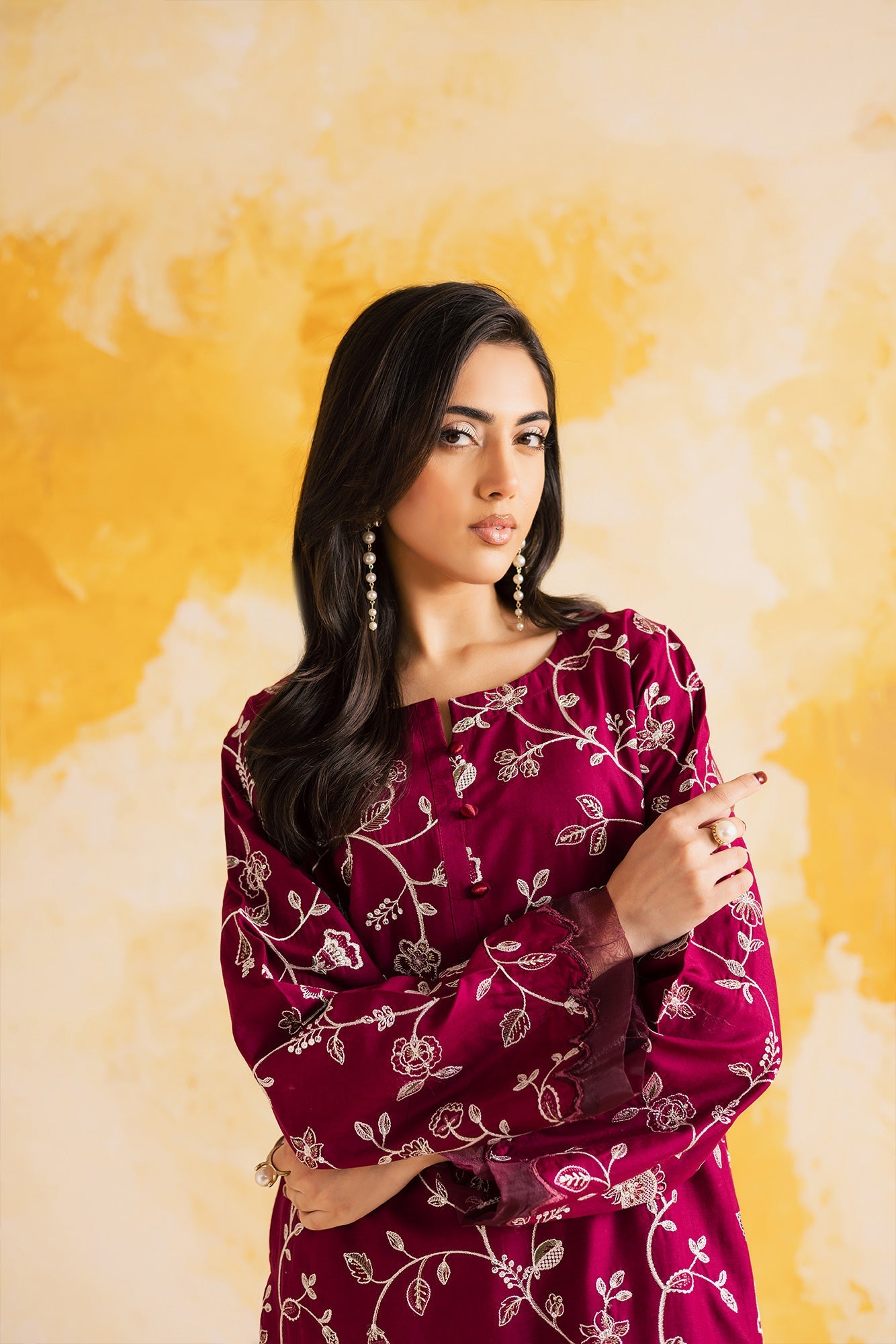 2PC LUXURY EMBROIDERED DRESS - 1112