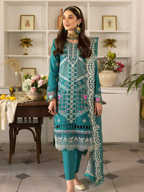 LLE - 10 - Eid Embroidered 3P Lawn