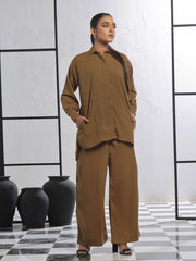 Veena Co-Ord Set (Mehndi Olive)