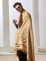 Majnoon Embroidered Shawl | Off White