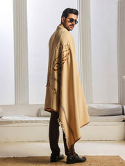 Majnoon Embroidered Shawl | Off White