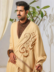 Majnoon Embroidered Shawl | Off White