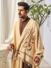 Majnoon Embroidered Shawl | Off White