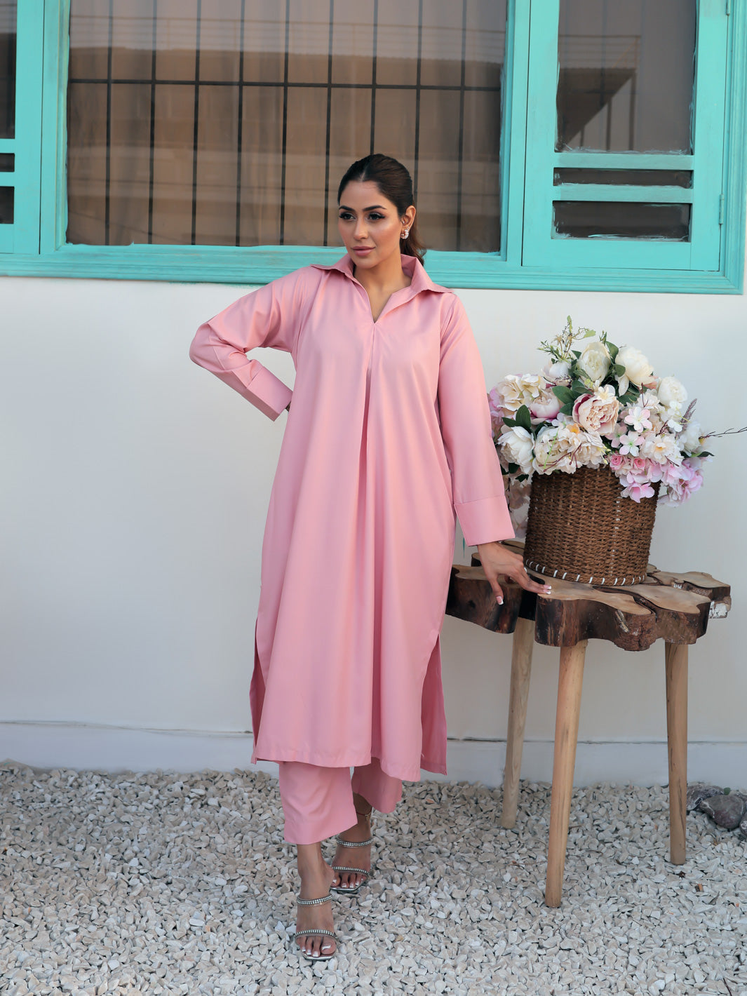 Saya Co-Ord Set (Soft Pink)