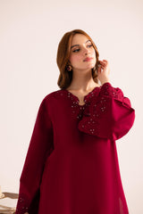 2PC Embroidered Dress - 1145