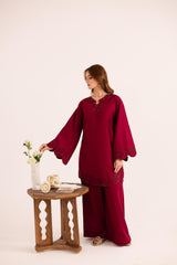 2PC Summer Embroidered Dress - 1145