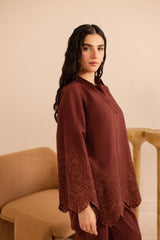 Schiffli Embroidered Co-Ord - 1154