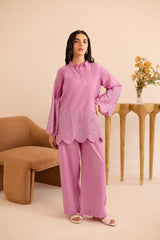 Schiffli Embroidered Co-Ord - 1155
